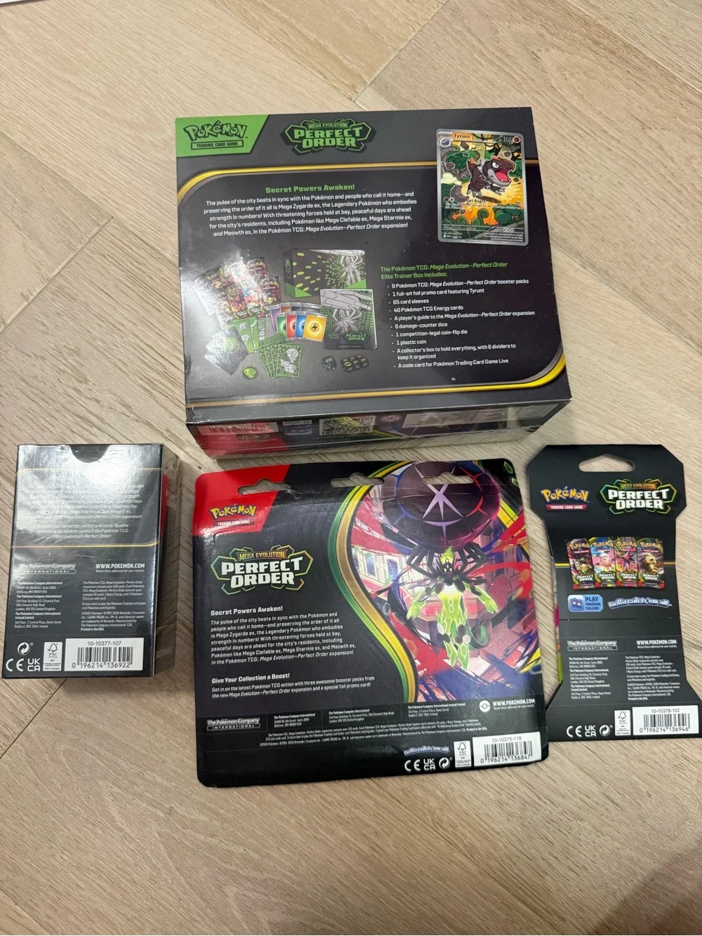 Pokemon TCG Mega Evolution Perfect Order Bundle ETB, Booster, + Packs